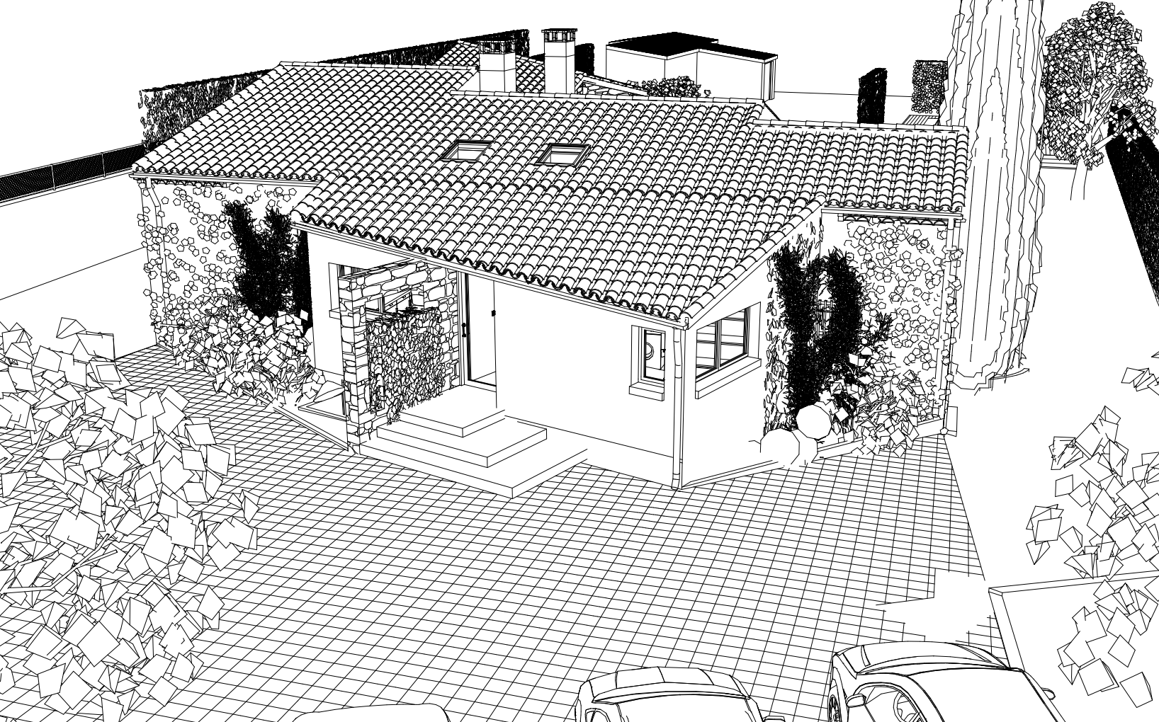 architecte-beziers-34 - dessin 3D - Etape Construction Maison architecte-beziers-34 - dessin 3D - Etape Construction Maison